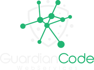 A logo with green and white circles.